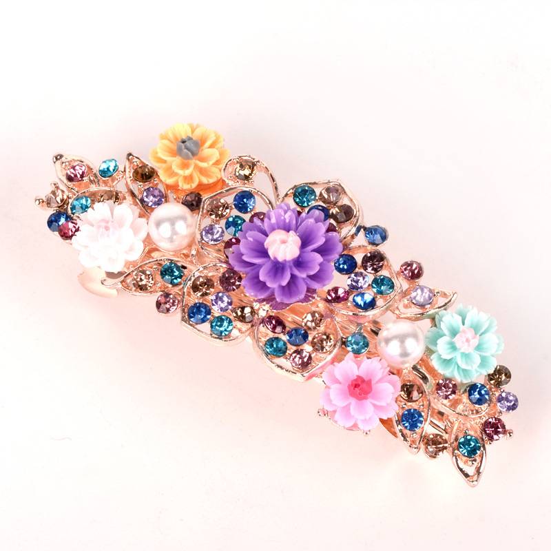 Alloy Rhinestone-inlaid Comb Hair New Hair Accessories Five-tooth Comb Plate Hair Clip display picture 11