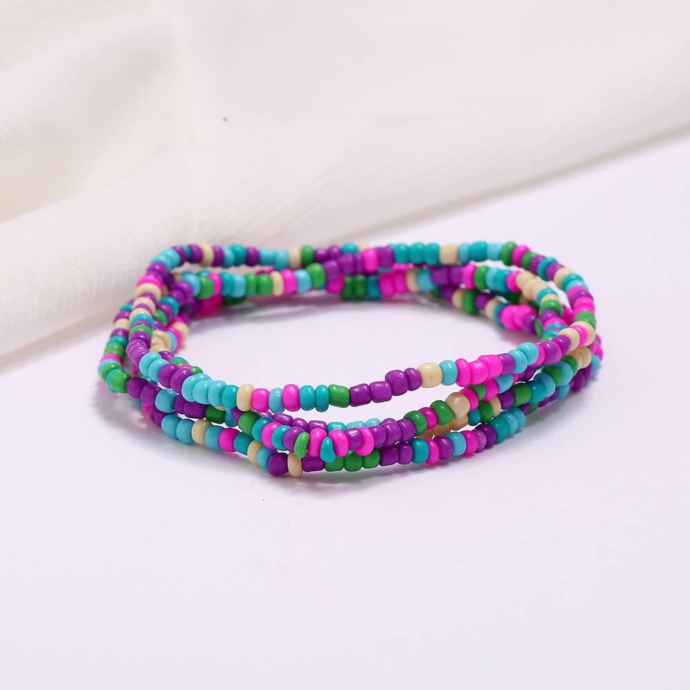 Multi-layer Handmade Colored Rice Beads Beach Chain Fashion Waist Chain Women display picture 28