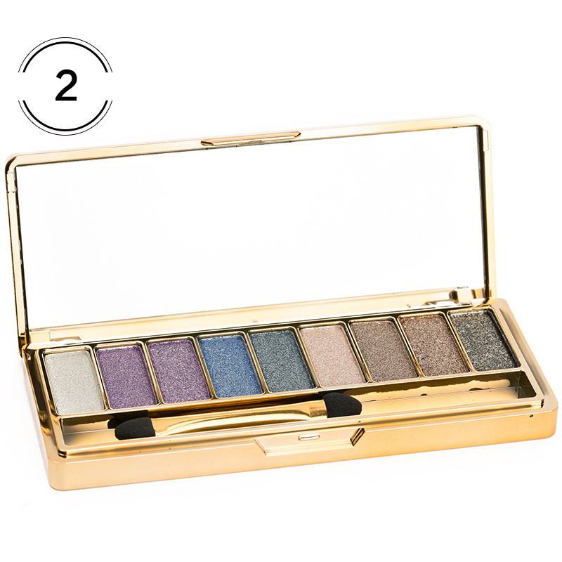 9-color Pearlescent Dazzling Eyeshadow Palette display picture 1