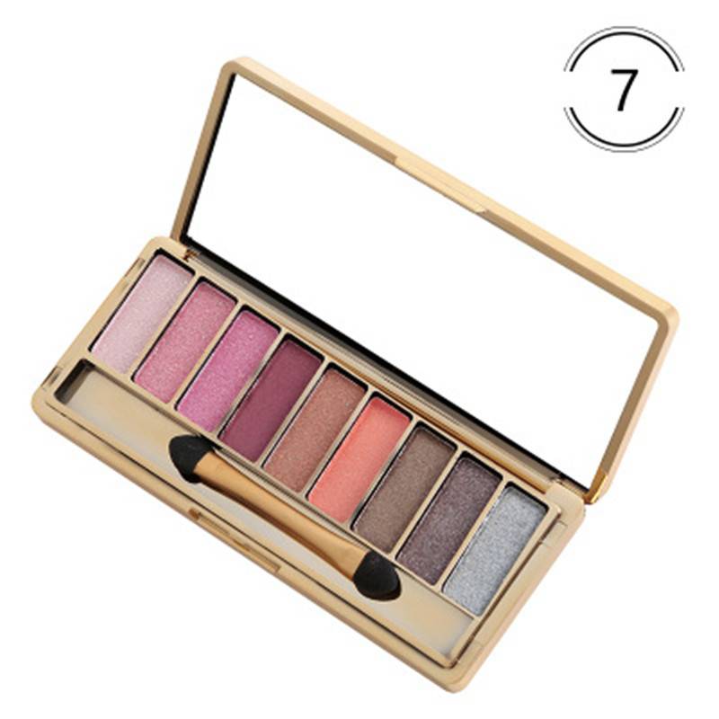 9-color Pearlescent Dazzling Eyeshadow Palette display picture 6