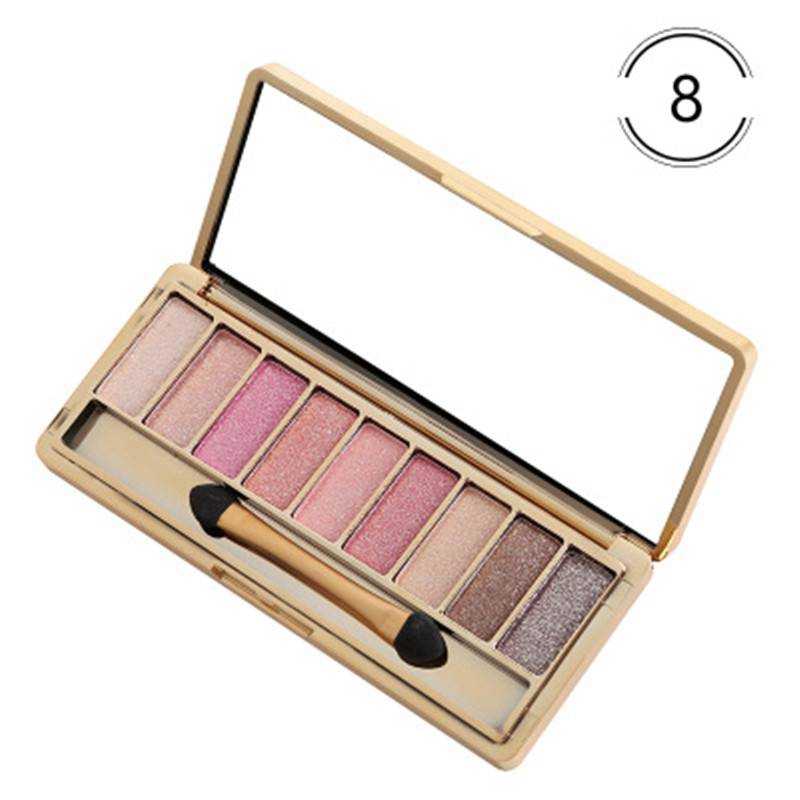 9-color Pearlescent Dazzling Eyeshadow Palette display picture 7