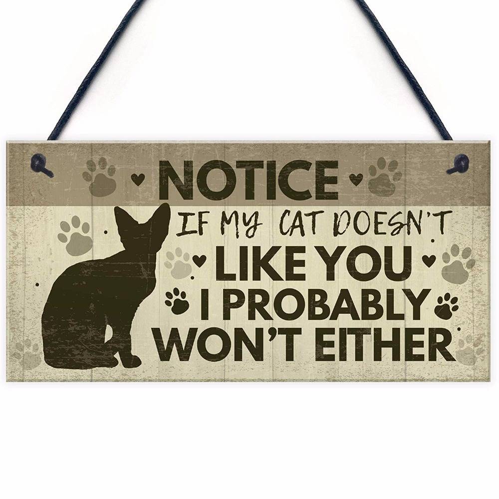 European And American Wooden Sign Cat Tag Listing Ornaments Wood Decoration display picture 10