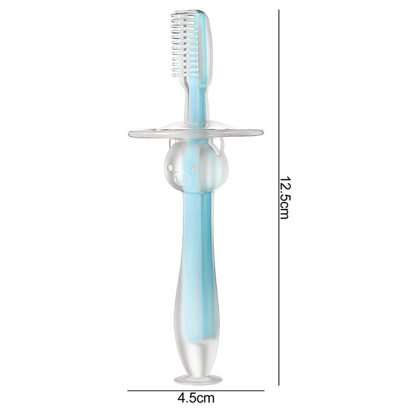 1 Silicone Suction Cup Anti-swallow Baffle Soft Children's Toothbrush display picture 5