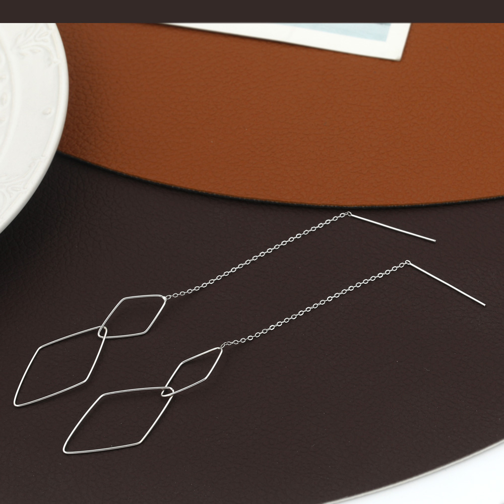 Simple Classic Geometric Copper Long Tassel Earrings display picture 2