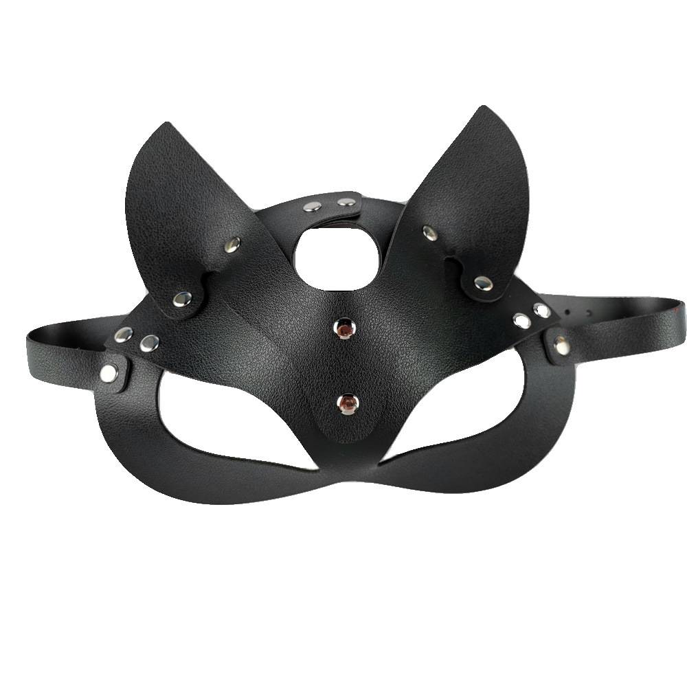 Creative Leather Prey Fox Ear Mask Eye Mask Christmas Party Dance Mask display picture 1