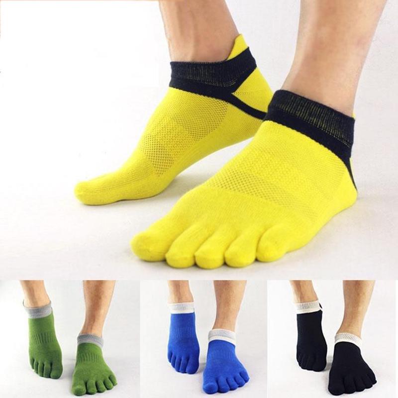 Four Seasons Short-tube Sports Split-toe Socks Breathable Mesh Cotton Socks Five-finger Socks Men&#39;s Socks display picture 1