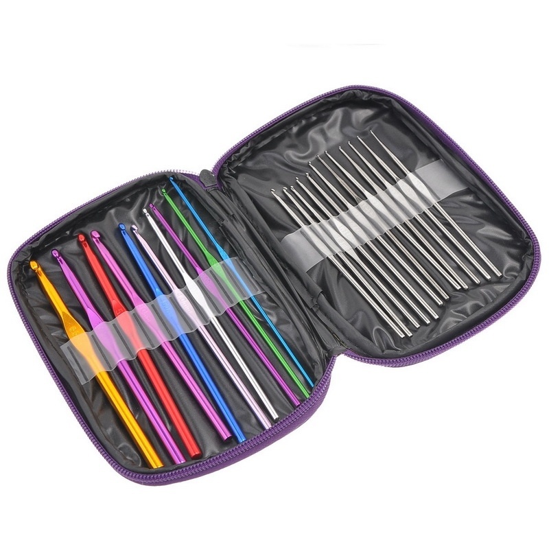 Knitting Tools Sweater Needles Metal Crochet Stainless Steel Aluminum Alloy Crochet Set 22 Sets display picture 6