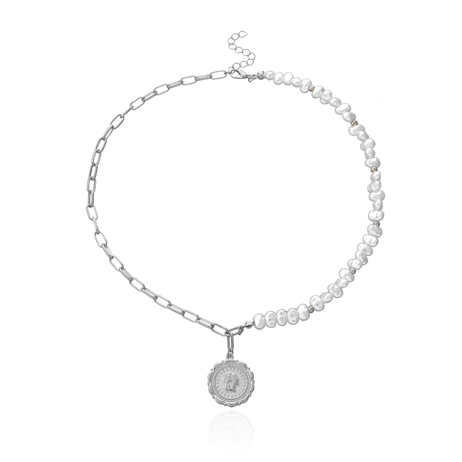 Europäische Und Amerikanische Perlengeprägte Königin-anhänger-halskette Für Frauen Im Großhandel display picture 5