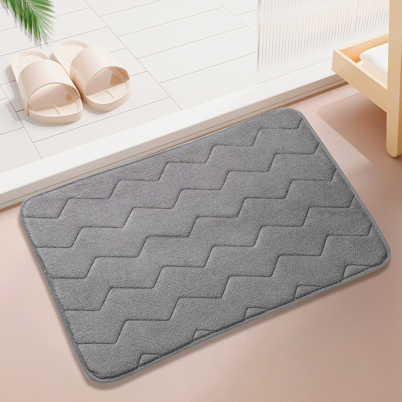 Wholesale Twill Bathroom Non-slip Floor Mat 40*60cm display picture 5