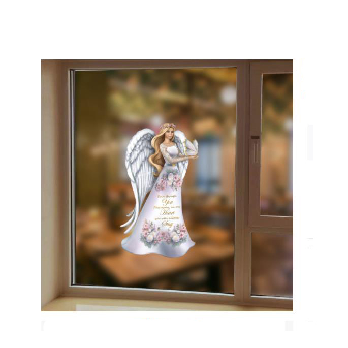 عيد الميلاد شجرة الكريستال جارلاند زخرفة ملصقا نافذة الزجاج الديكور للماء Pvc ملصق 20x30cm display picture 4