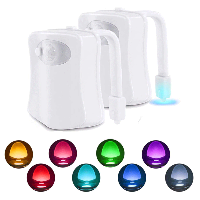 Menschlicher Körper Induktionslicht 8-farben-toilettenabdeckungslicht Led-nachtlicht-toilettenlicht display picture 1