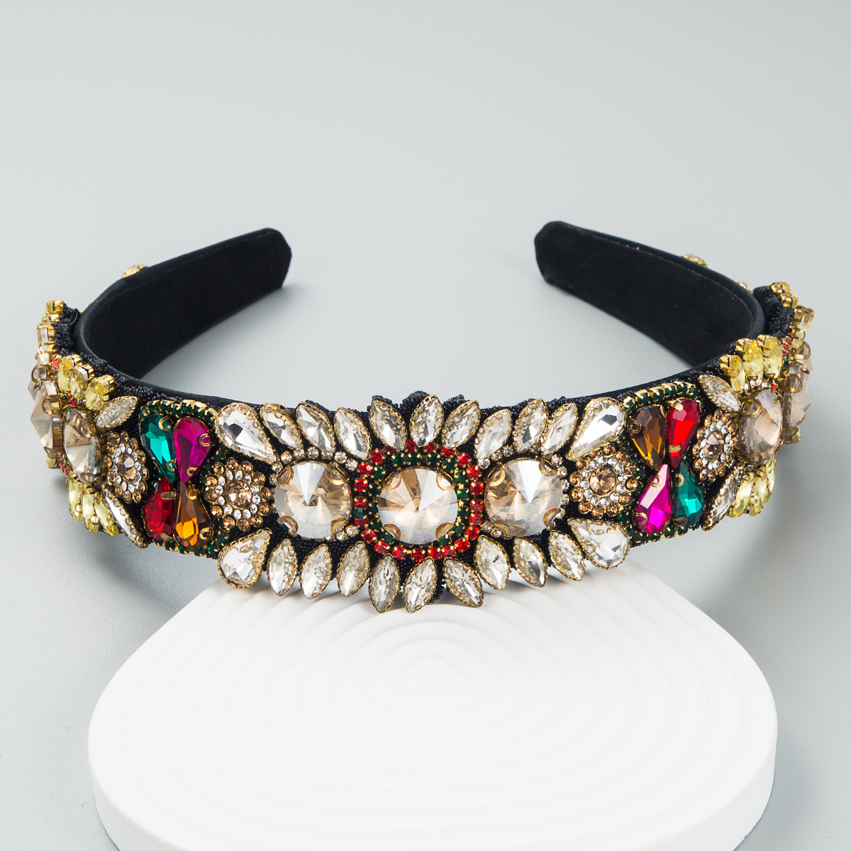 Bandeau Bohème Coloré Baroque Vintage Jeweled Headband display picture 3