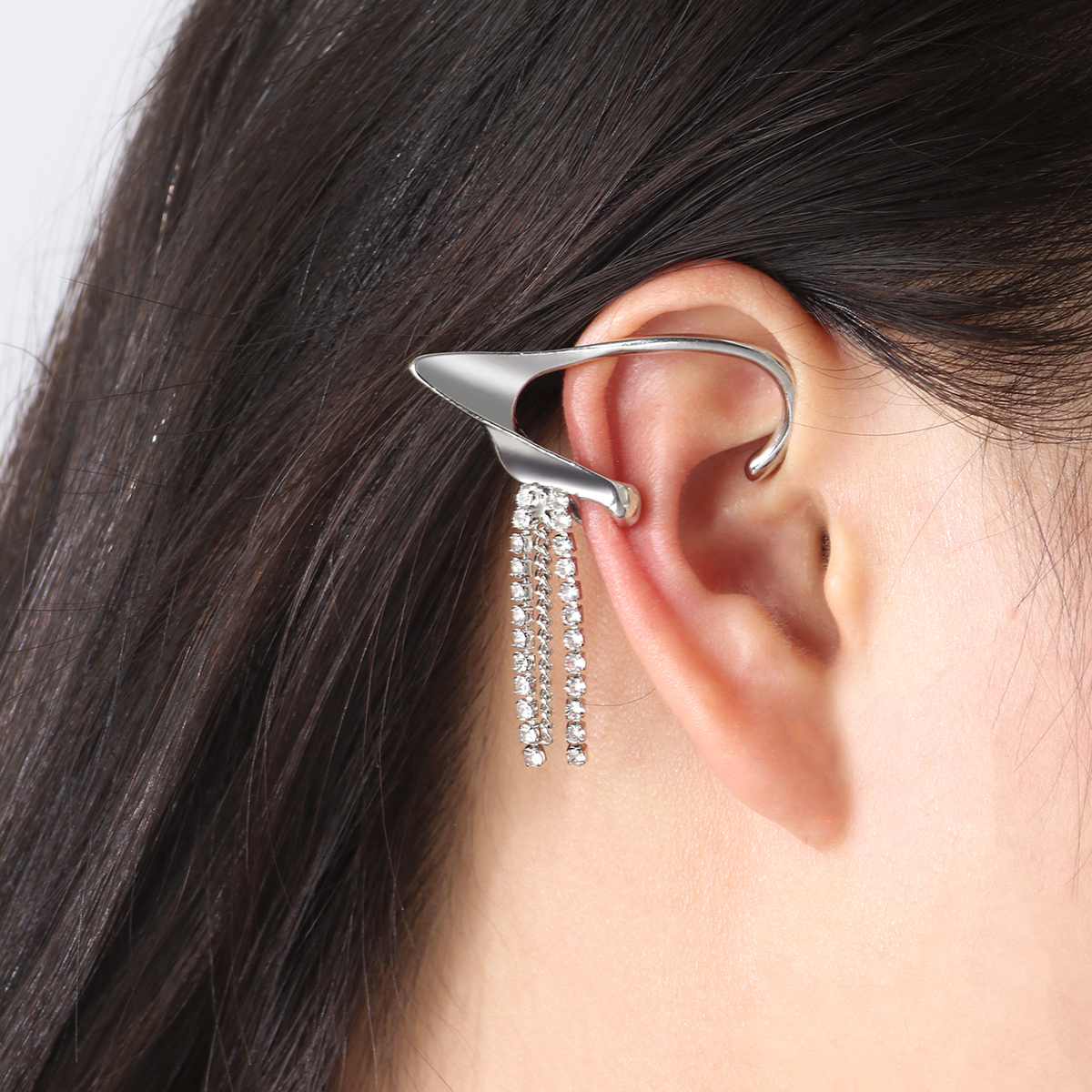 European And American Fashion Chain Ear Bone Clip Geometric Cochlea Ear Clip Jewelry display picture 2