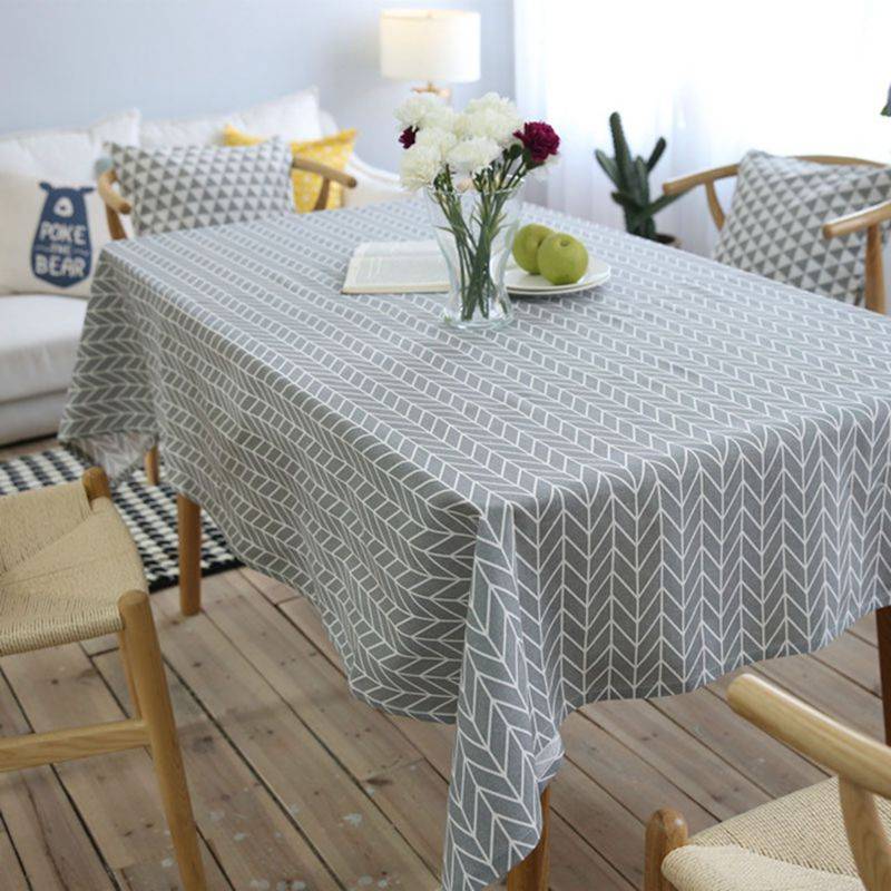 Nappe De Table Basse En Tissu De Décoration De Table Simple En Coton Et Lin display picture 3