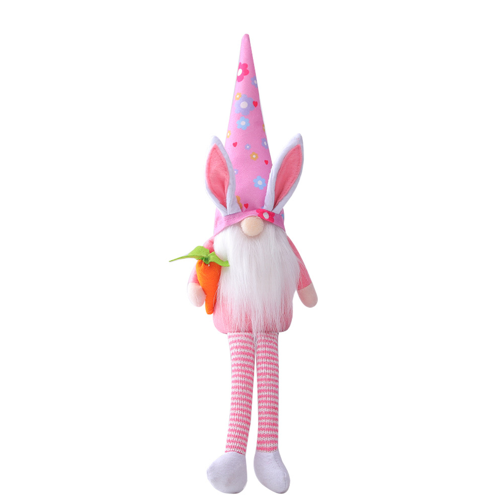 Easter Long-legged Egg Bunny Color Dwarf Doll Elf Doll Ornaments display picture 7
