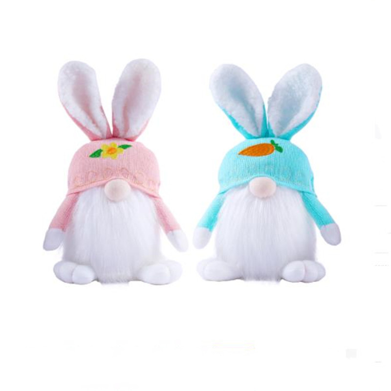 Luminous Easter Knitted Wool Bunny Doll Decoration Forest Elf Bunny Decoration display picture 5