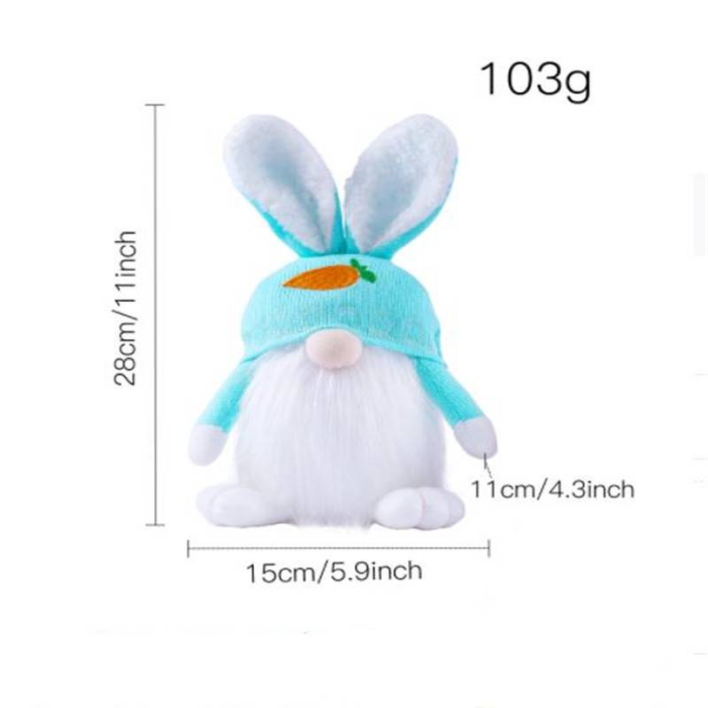 Luminous Easter Knitted Wool Bunny Doll Decoration Forest Elf Bunny Decoration display picture 7