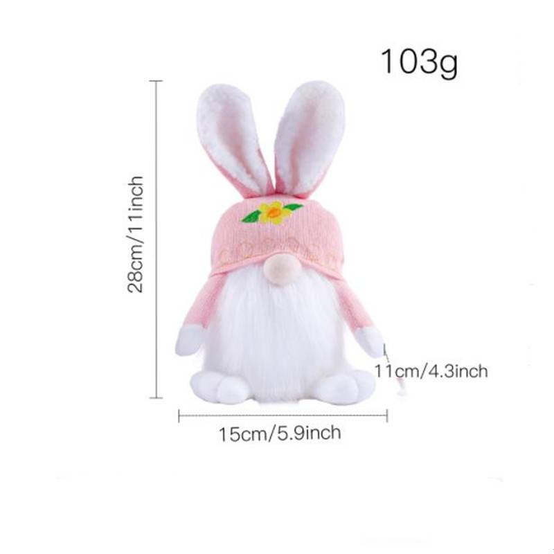 Luminous Easter Knitted Wool Bunny Doll Decoration Forest Elf Bunny Decoration display picture 8