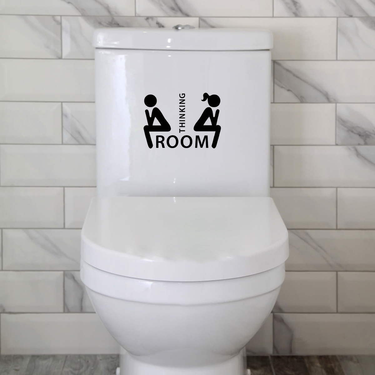 Wholesale 3pcs Thinking Room Toilet Lid Decal display picture 1