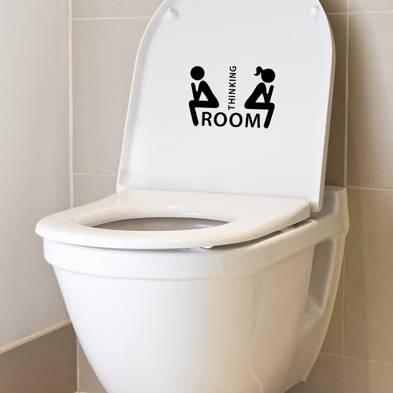 Wholesale 3pcs Thinking Room Toilet Lid Decal display picture 2