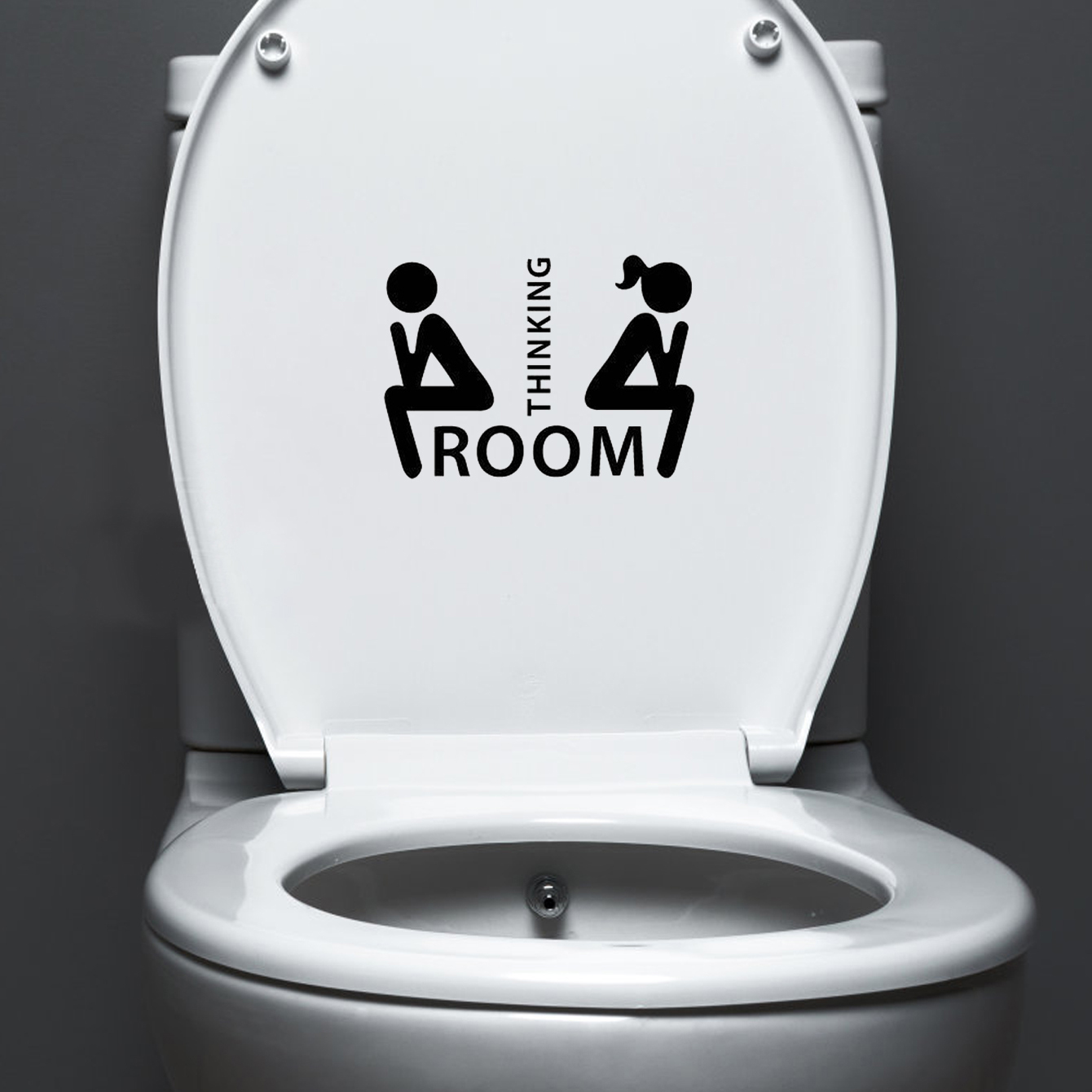 Wholesale 3pcs Thinking Room Toilet Lid Decal display picture 3