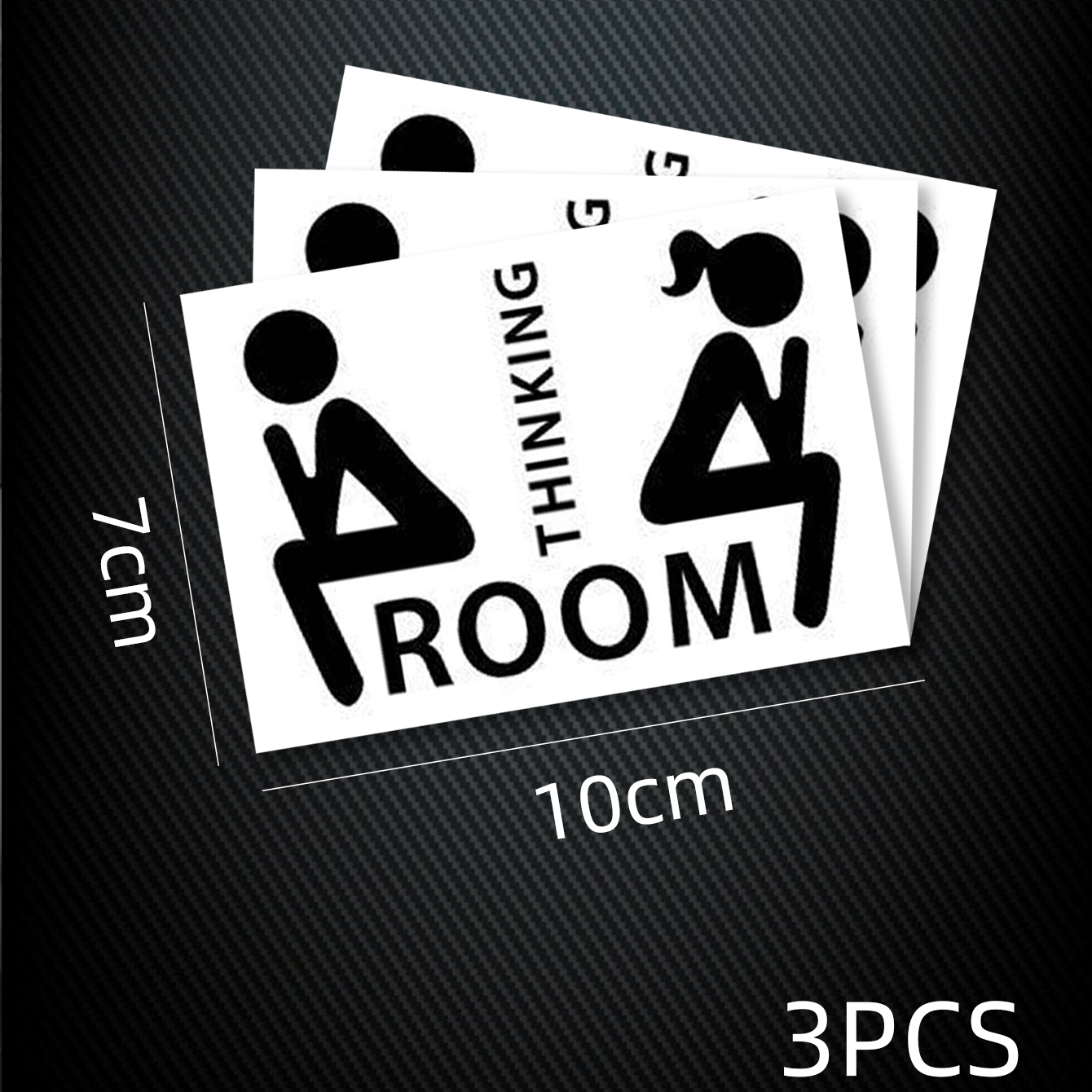 Wholesale 3pcs Thinking Room Toilet Lid Decal display picture 5