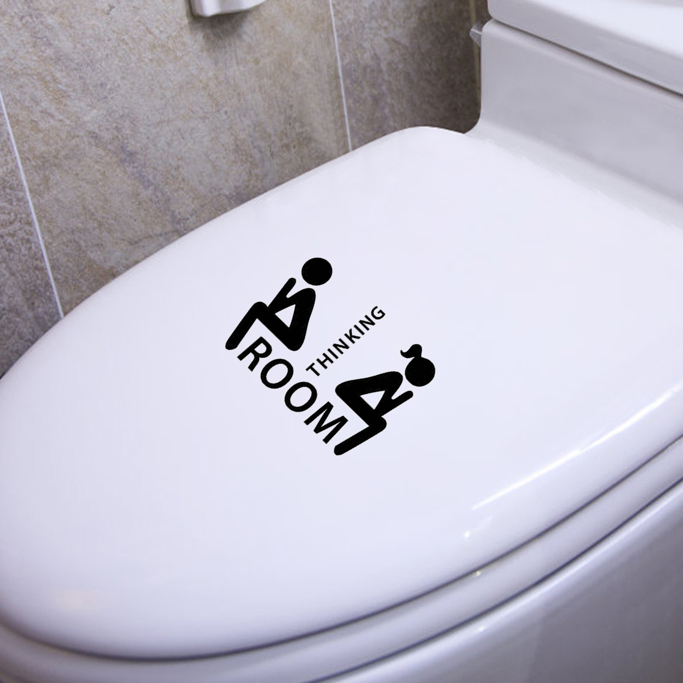 Wholesale 3pcs Thinking Room Toilet Lid Decal display picture 6