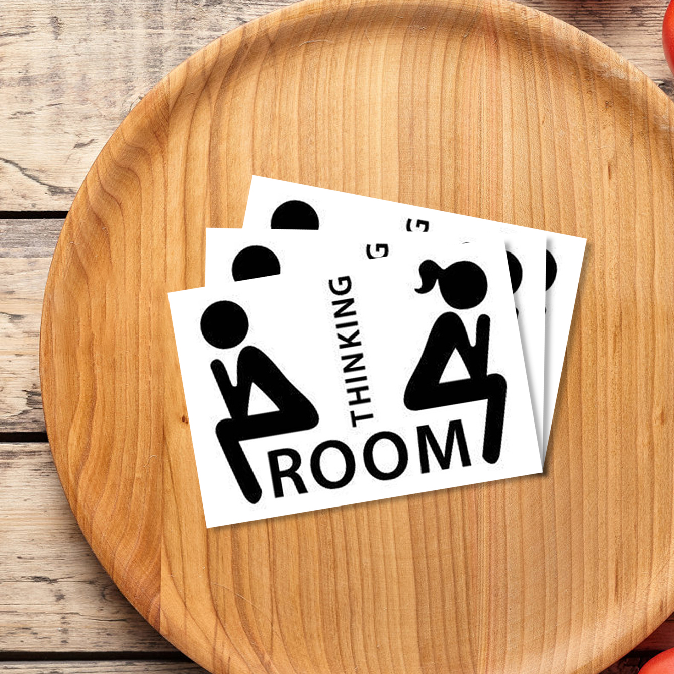 Wholesale 3pcs Thinking Room Toilet Lid Decal display picture 7