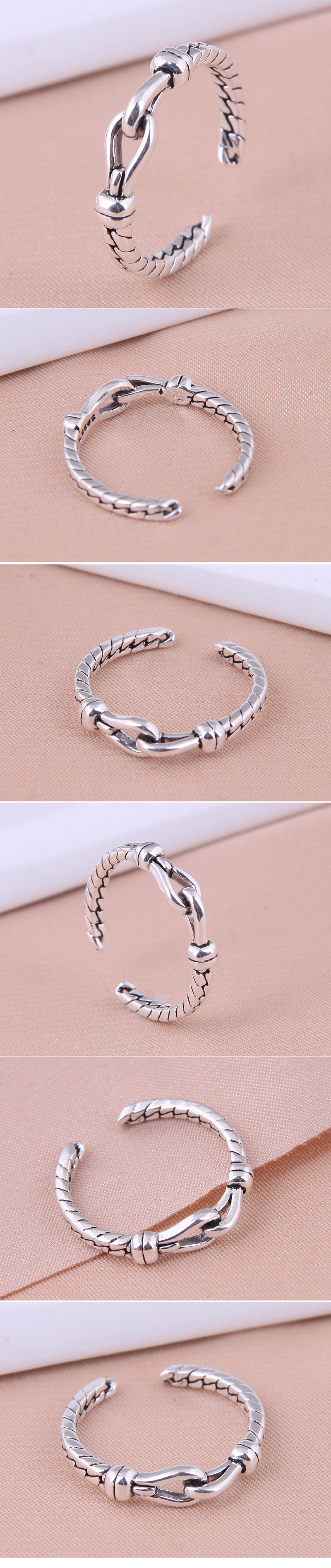 Twisted Fashion Metal Simple Personality Copper Open Ring display picture 1