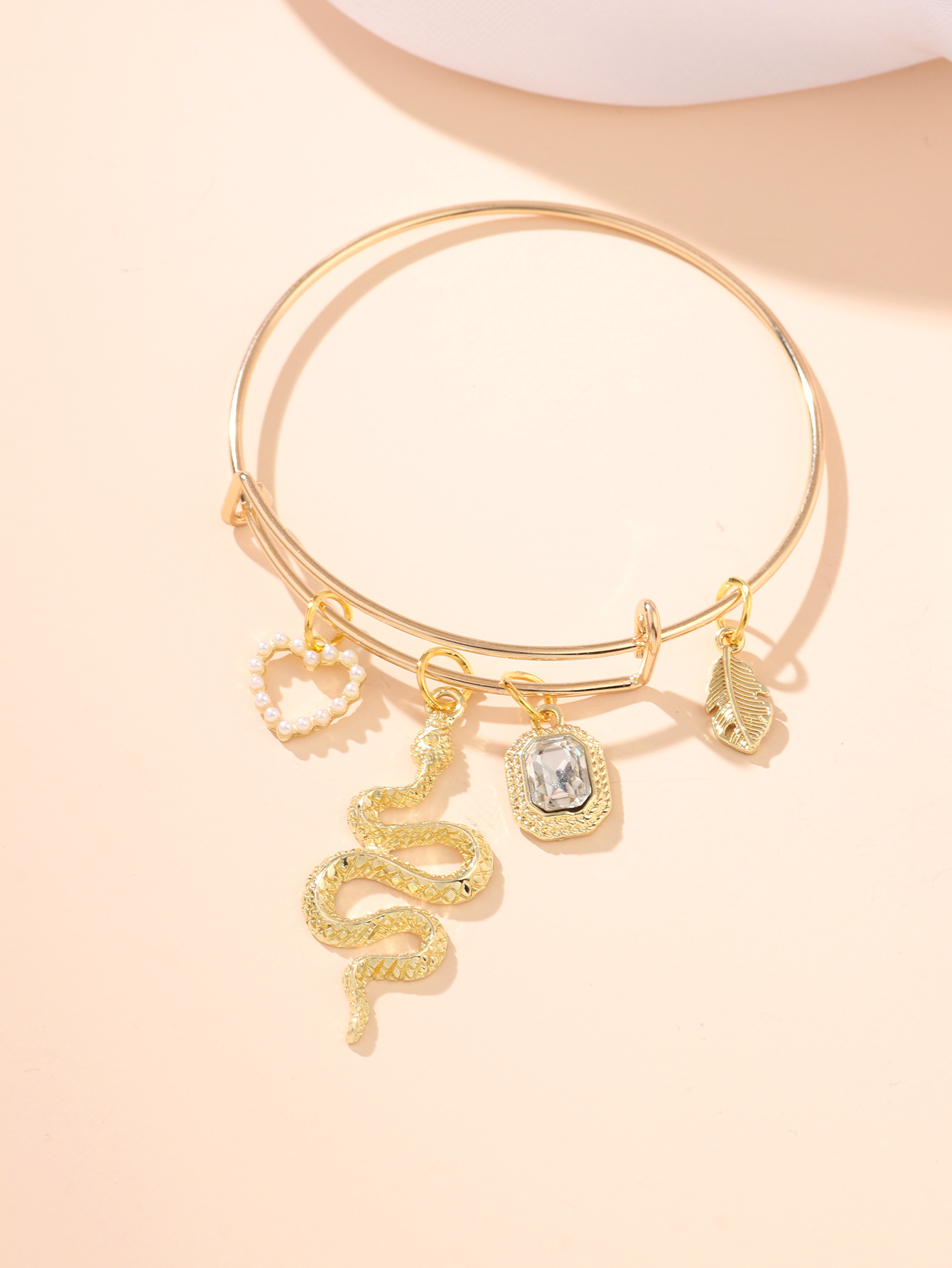Retro Bracelet Gold Snake Rhinestone Tassel Fashion Alloy Bracelet display picture 2