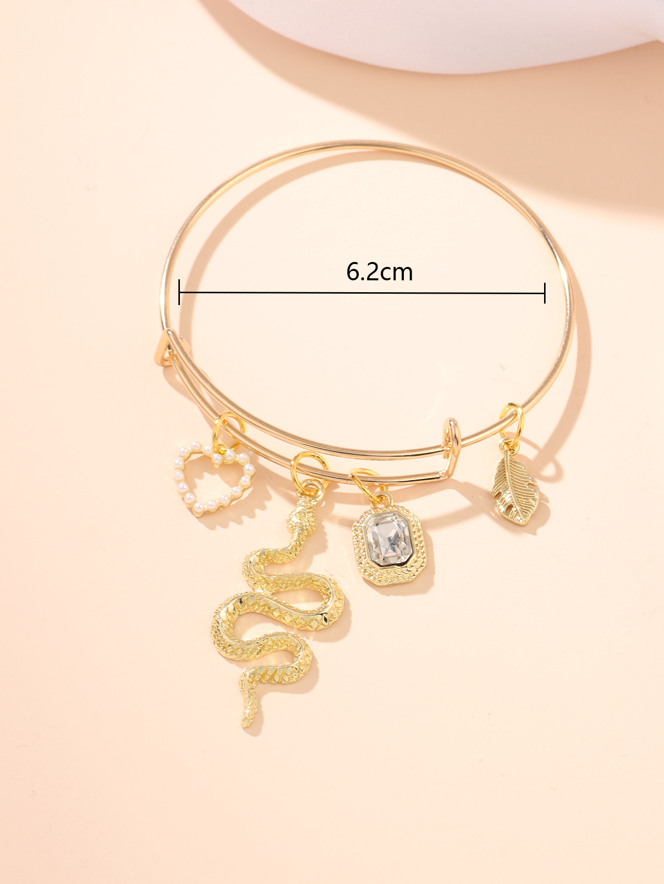 Retro Bracelet Gold Snake Rhinestone Tassel Fashion Alloy Bracelet display picture 6