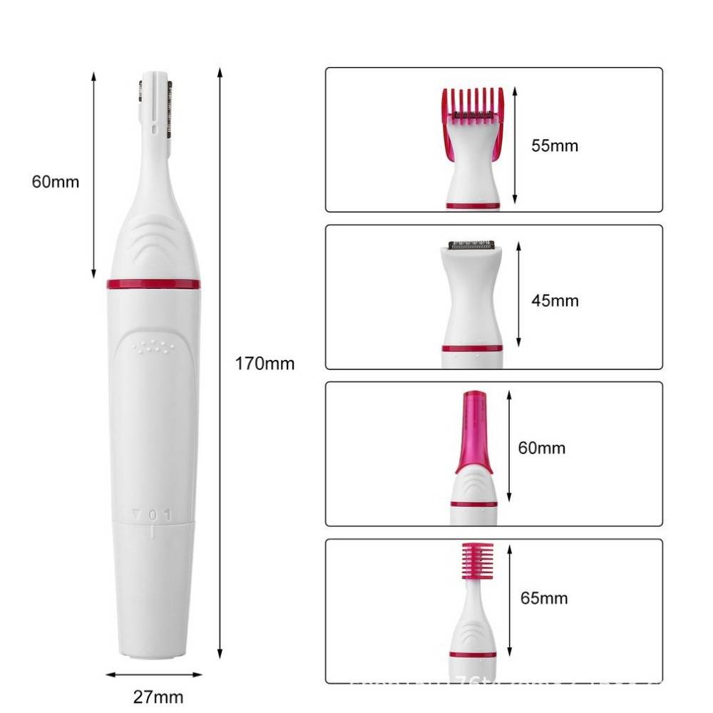 Simple Geometric Contrast Color 5 In 1 Multipurpose Hair Trimmer display picture 6