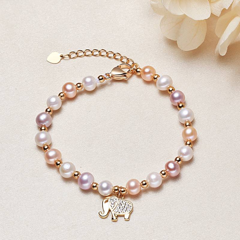 Baroque Contrast Color Pearl Buckle Bracelet Jewelry display picture 4