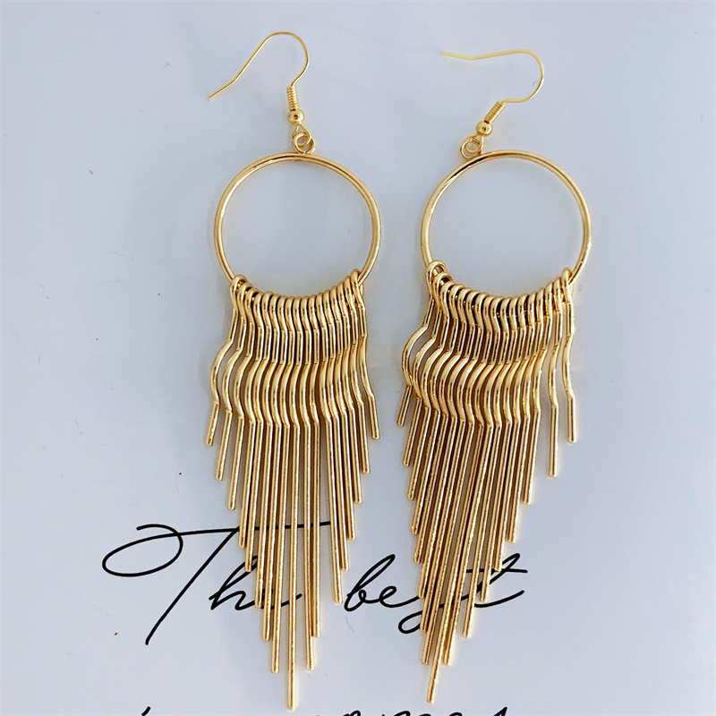 Fashion Sun Tassel Alloy Women's Drop Earrings 1 Pair display picture 1