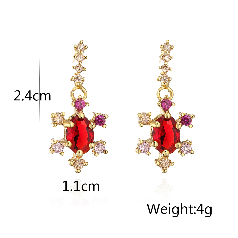 Fashion Spider Bird Copper Gold Plated Zircon Ear Studs 1 Pair display picture 5