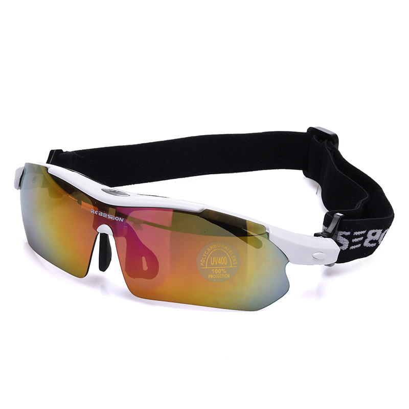 Fashion Gradient Color Pc Oval Frame Patchwork Half Frame Sports Sunglasses display picture 2