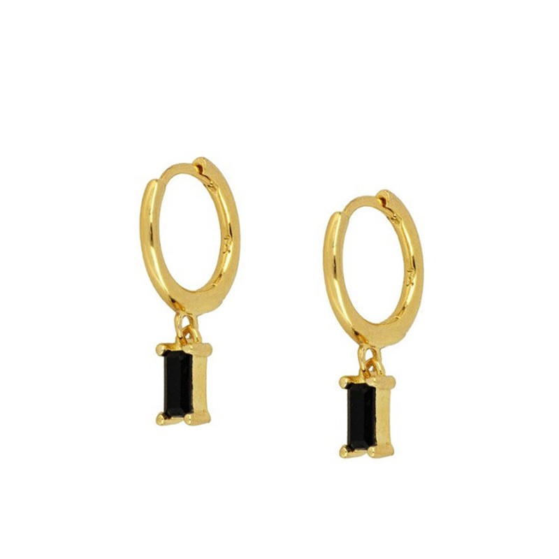 Fashion Rectangle Copper Inlay Zircon Drop Earrings 1 Pair display picture 2