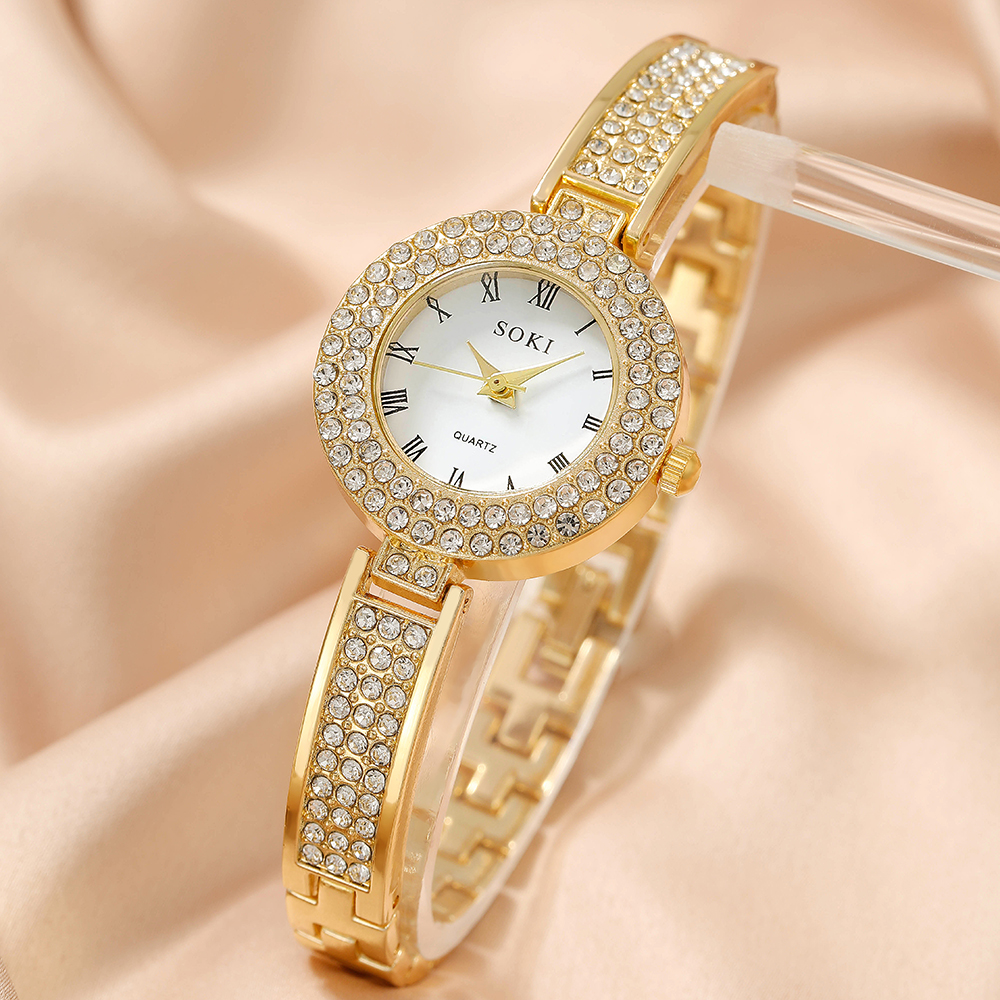 Fashion Solid Color Jewelry Buckle Quartz Women's Watches display picture 3