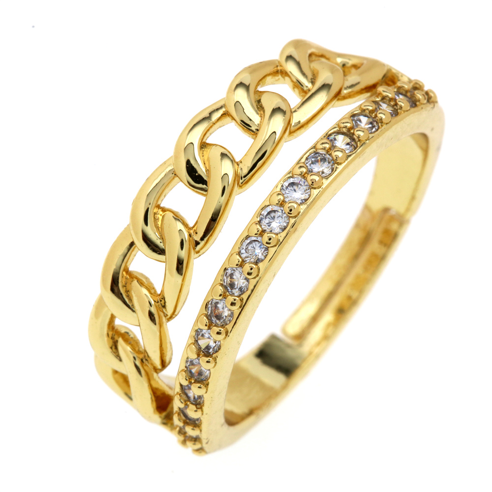 Fashion Star Snake Butterfly Copper Gold Plated Zircon Open Ring 1 Piece display picture 23