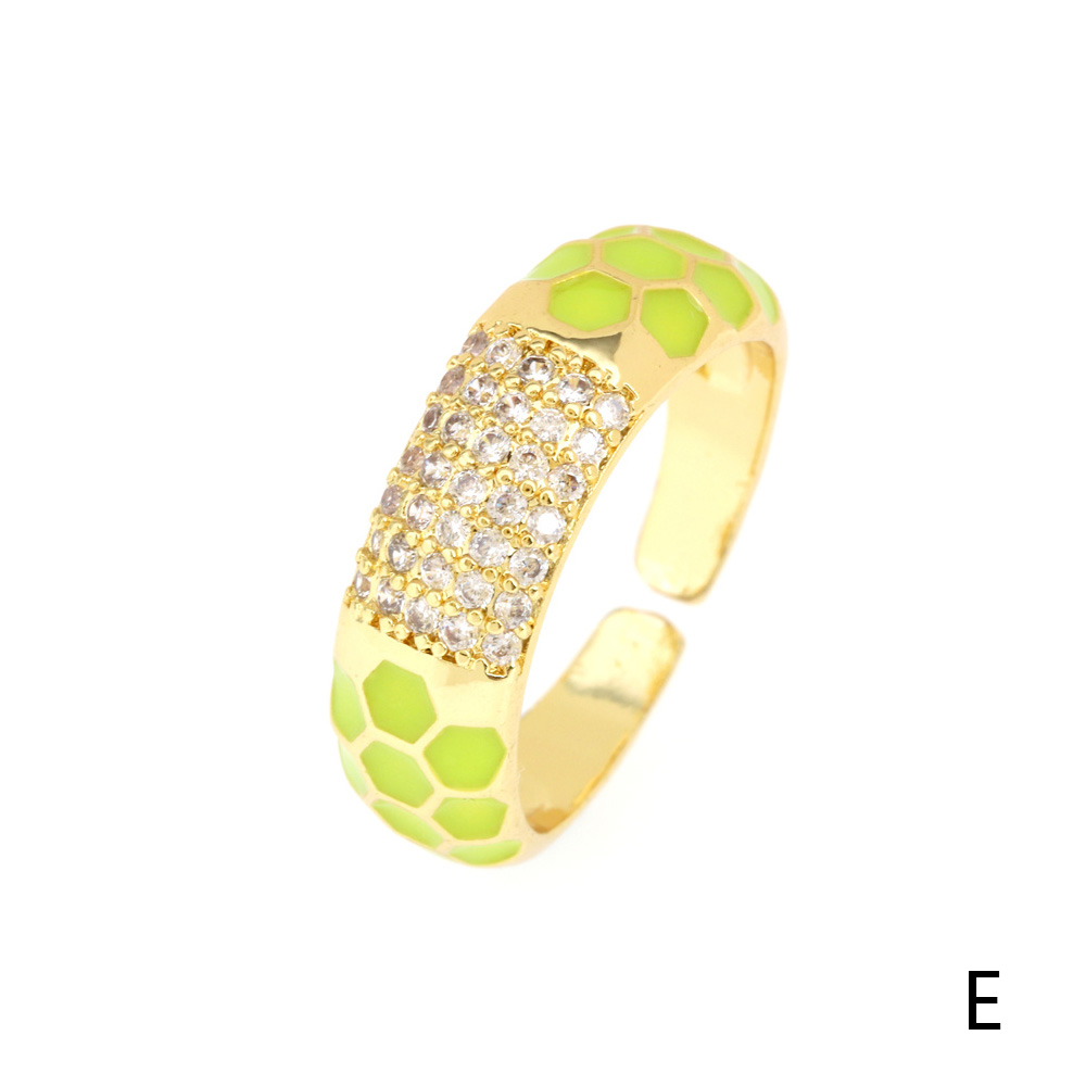 Fashion Geometric Copper Gold Plated Zircon Open Ring 1 Piece display picture 22