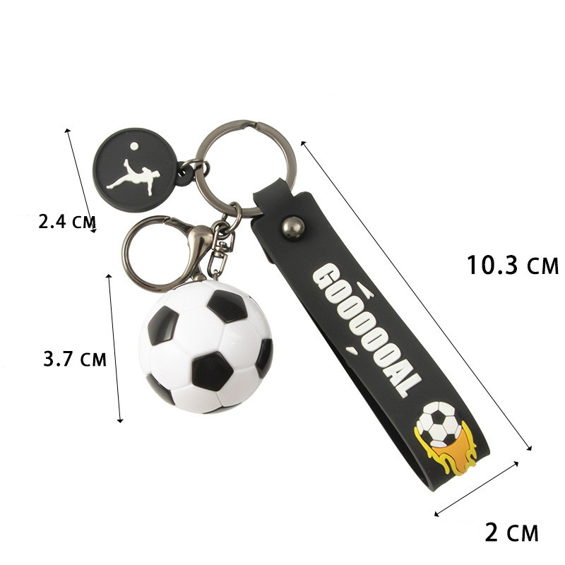 Fashion Letter Football Pvc Unisex Bag Pendant Keychain 1 Piece display picture 5