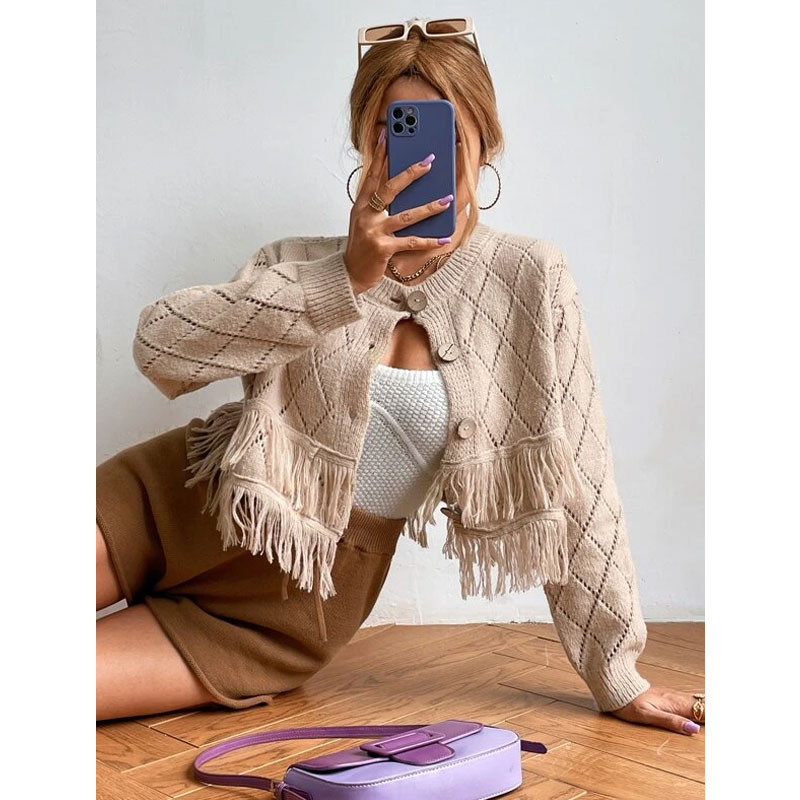 Women's Sweater Long Sleeve Sweaters & Cardigans Button Casual Solid Color display picture 6