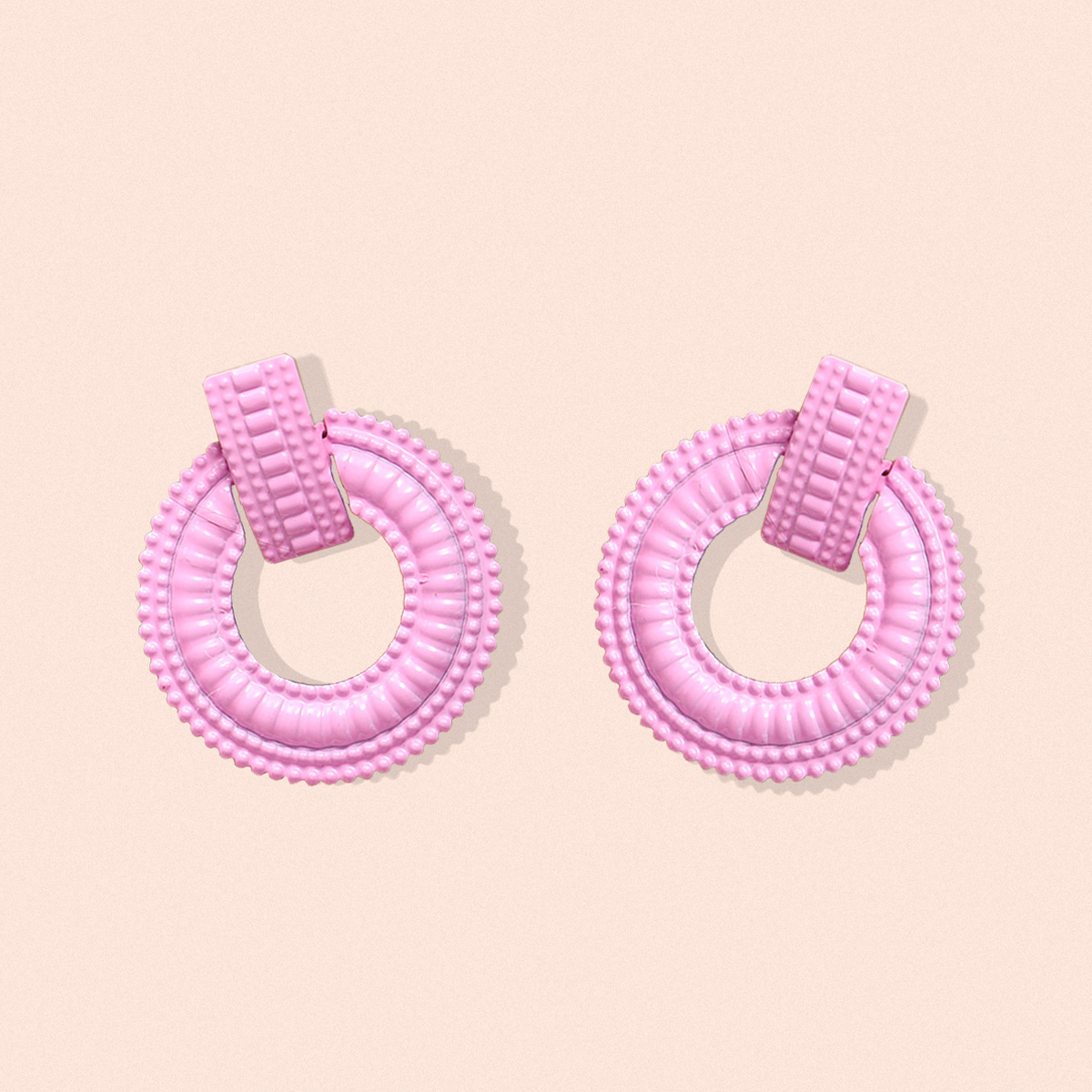 Fashion Circle Alloy Plating Women's Earrings 1 Pair display picture 3