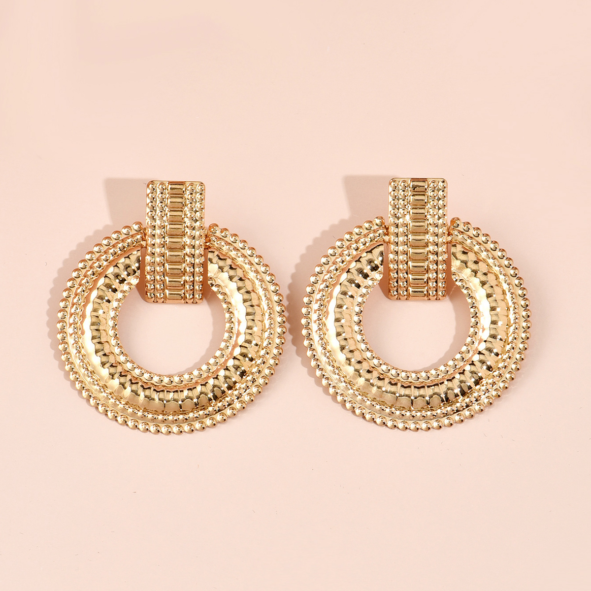 Fashion Circle Alloy Plating Women's Earrings 1 Pair display picture 5