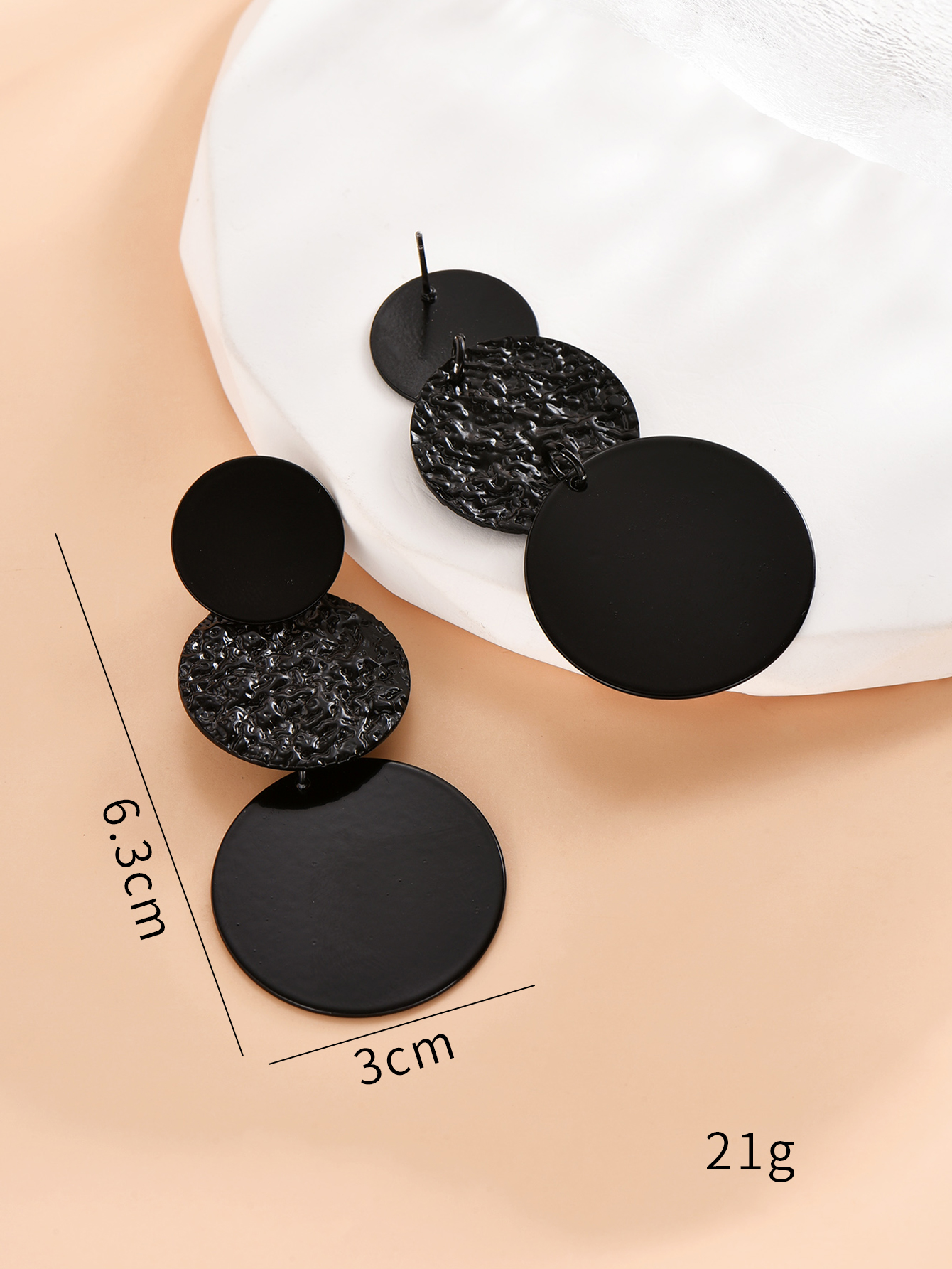 Fashion Circle Alloy Women's Drop Earrings 1 Pair display picture 1