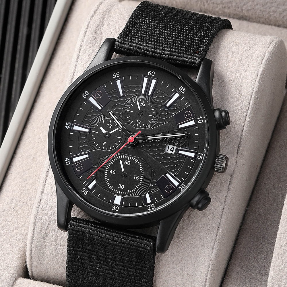 Fashion Solid Color Buckle Quartz Men's Watches display picture 4