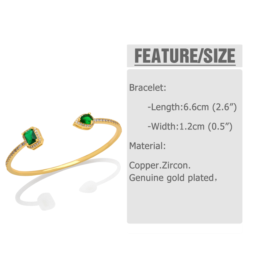 Hip-hop Devil's Eye Leopard Copper Gold Plated Zircon Bangle 1 Piece display picture 1