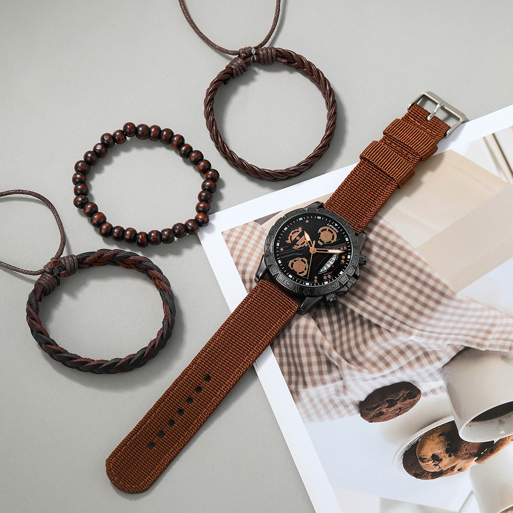 Fashion Solid Color Buckle Quartz Men's Watches display picture 8