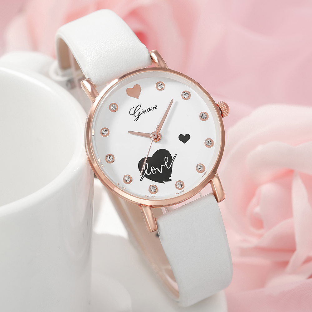 Mode Coeur Forme Boucle Quartz Montres Pour Femmes display picture 2