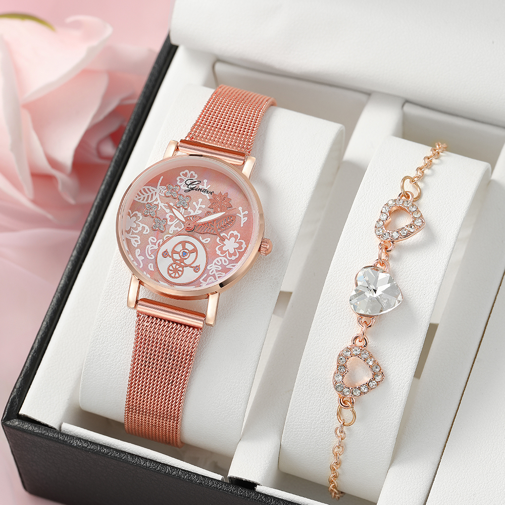 Mode Fleur Boucle Quartz Montres Pour Femmes display picture 1